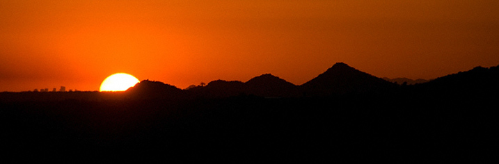 Sunset over Mesa shot from Flying Dutchman State Park Apache Junction