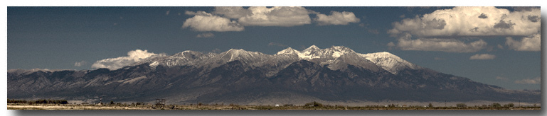 Panorama of the Sangre De Criste range taken from Alamosa, Colorado